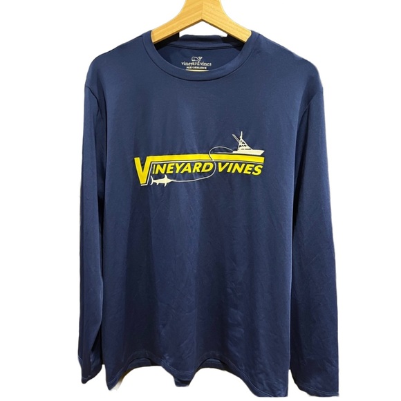 Vineyard Vines Other - Vineyard Vines Long-Sleeve Performance Sportfisher Line T-Shirt Size Medium